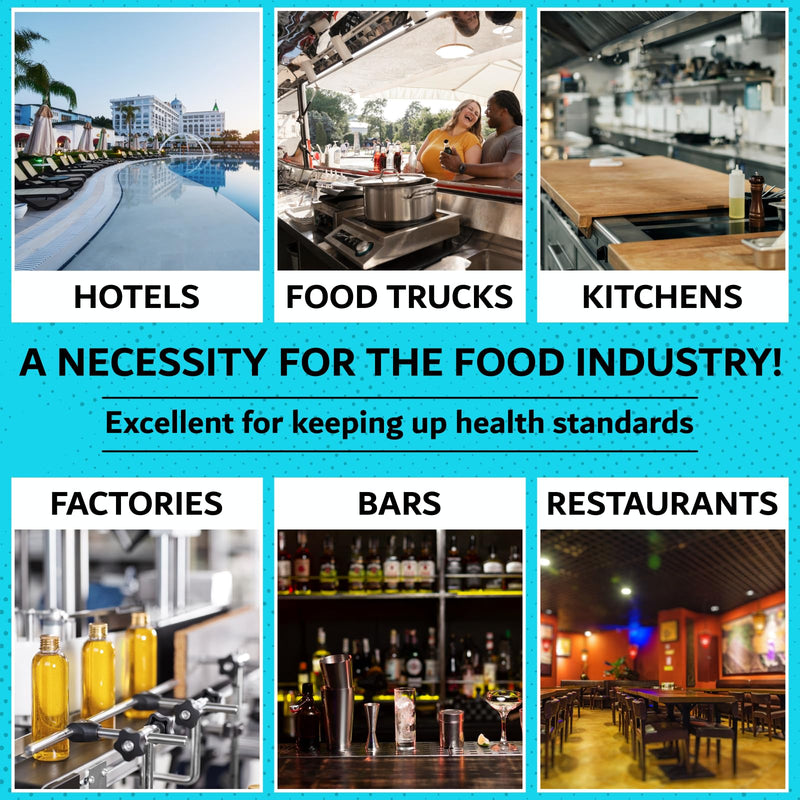 Chlorine Test Strips for Restaurants & Food Services, 4 x Vial of 100 Sanitizer Testing Kits, Precise Bleach Test Strips, 0-200 PPM Testing Kit for Sanitizing Solutions by FryOilSaver Co. FMP 142-1362 400 - BeesActive Australia