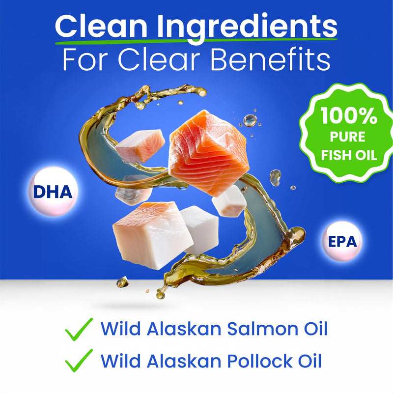 BARK&SPARK Omega 3 Fish Oil for Dogs - w/Wild Alaskan Salmon Oil for Dogs, Fish Oil Liquid Supplement for Pets, EPA+DHA Fatty Acids, Skin&Coat Support - Itch&Allergy Relief, Joint, Immune&Heart Health 16 fl oz - BeesActive Australia
