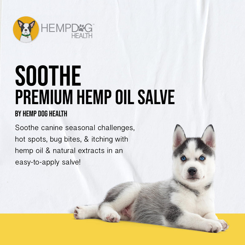 Soothe - Dog Balm with Hemp Oil - Hot Spots, Itchy Skin, Rashes, Bug Bites, & Wound Care - Natural Anti-Itch Relief 300 mg (Pack of 1)