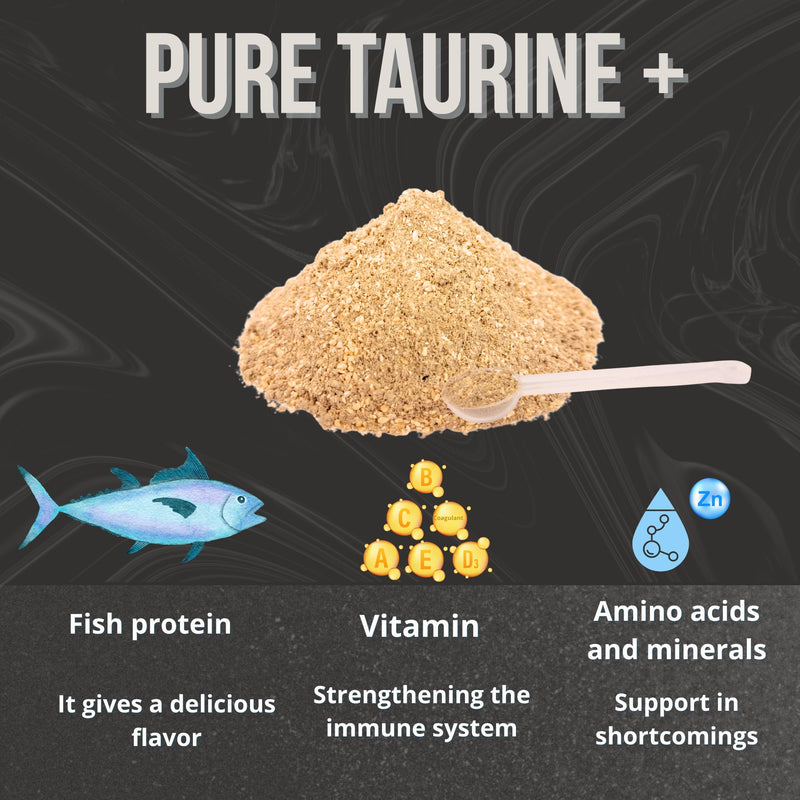 Cat Taurine Powder with Fish Protein 300g – Heart & Vision Support – Immune System & Energy Formula – Highly Palatable taurine for cats Supplement – pure taurine powder for cats