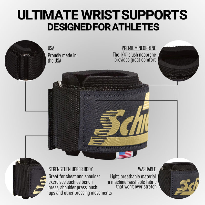 Schiek Sports Model 1100 WS Ultimate Weightlifting Wrist Gold
