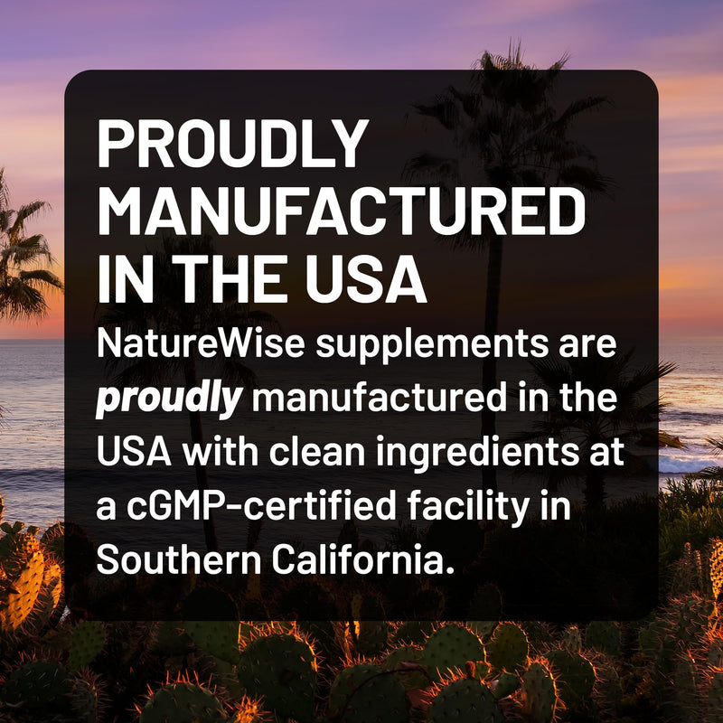 NatureWise Extra Strength Turmeric Curcumin 1000mg with Hydro-Soluble Technology for Ultra Absorption - 400mg Curcuminoids for Immune Support - Vegan, Non-GMO, 60 Capsules[30-Day Supply]