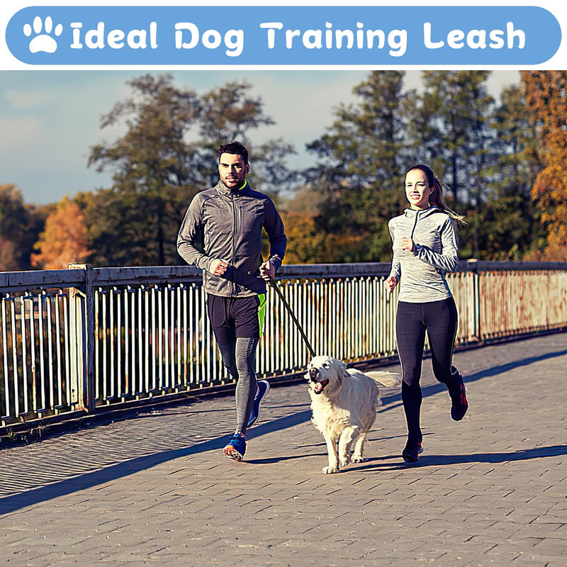 Towing leash 10m for dogs, long dog leash for training and outdoors, training leash for small to large dogs, robust nylon dog leash with hand strap and D-carabiner (black) black - BeesActive Australia