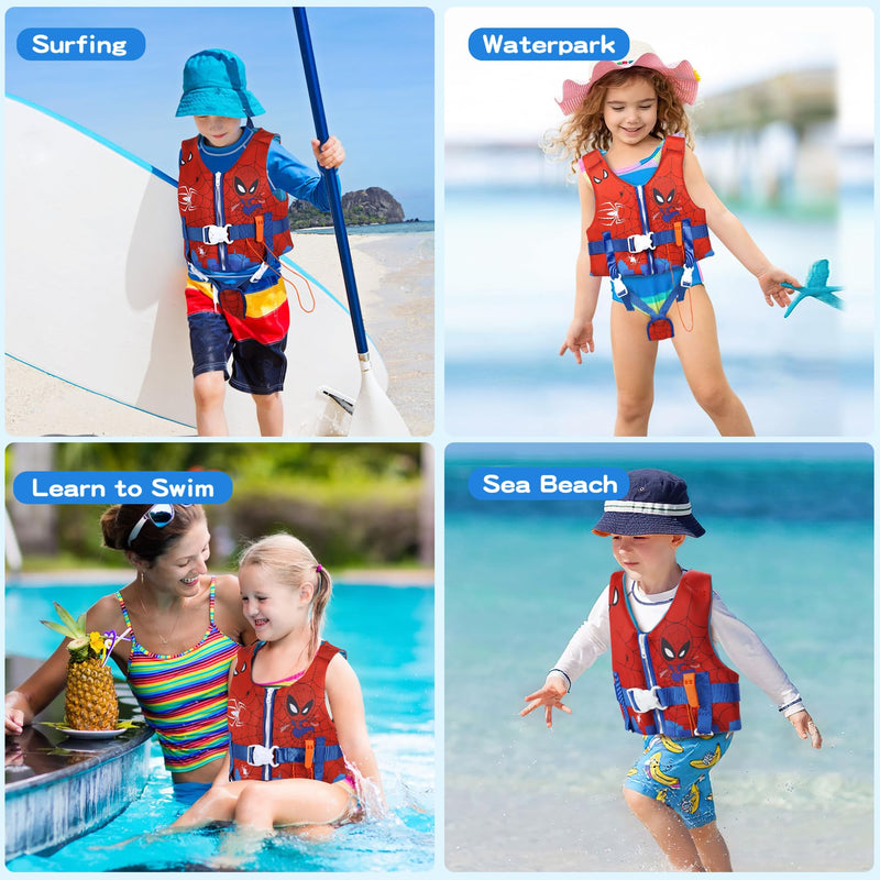 Toddler Swim Vest with Dual Adjustable Safety Strap for 1-9+ Years Kids Swimming Jacket for20-30-40-50-90 lbs Boys Girls Pool/Swimming/Beach S(Suggest 20-45IB) - BeesActive Australia