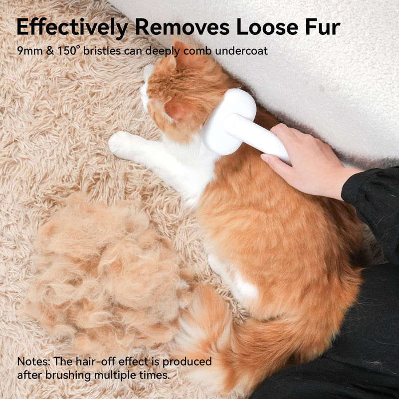 aumuca Cat Brush for Shedding, Cat Brushes for Indoor Cats, Cat Brush for Long or Short Haired Cats, Cat Hair Brush Cat Grooming Deshedding Brush for Dog Kitten Rabbit Massage Removes Loose Fur, White - BeesActive Australia