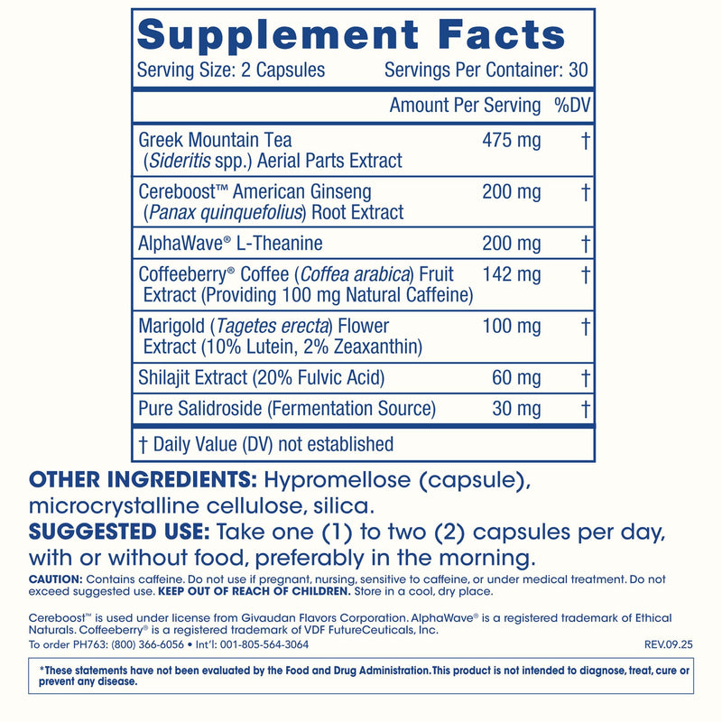 ProHealth Fast-Acting Nootropic, Brain Support (60 Capsules)