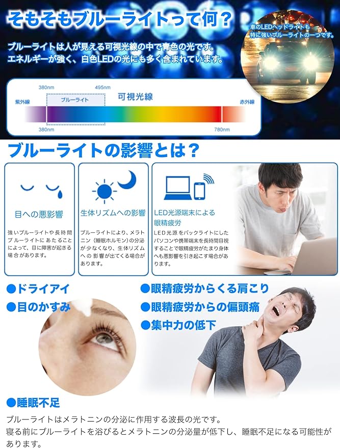 M2Ma Blue Light Reduction Glasses, Unisex, Ultra Lightweight, 0.6 oz (16 g), High Strength, TR90 Frame, Japanese Fit Shape, Blue Light, UV Protection, Glasses - BeesActive Australia