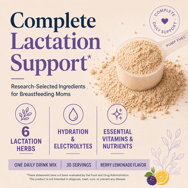 Complete Lactation Drink Mix Smoothie Supplement for Breastfeeding & Milk Supply Support with Moringa, Goat’s Rue, Shatavari, Fenugreek, Blessed Thistle, Vitamins & Electrolytes