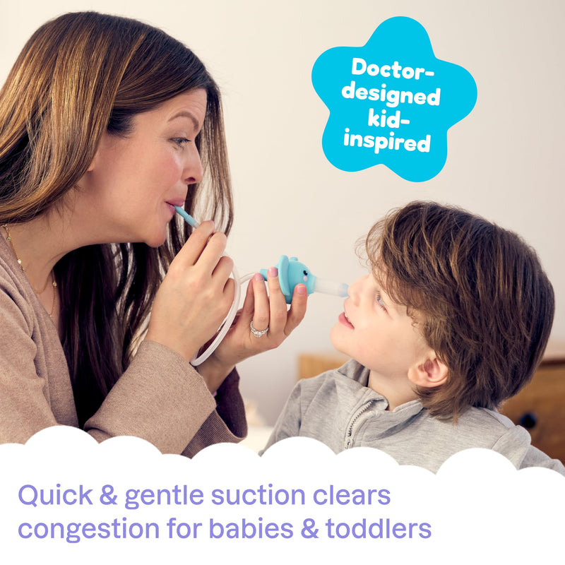 Playhouse MD Booger Buddy Nasal Aspirator, Elephant - with LED Light for Babies & Toddlers – BPA-Free Snot Remover for Infant Stuffy Nose, Congestion Relief – Easy to Clean Design - FSA/HSA Eligible - BeesActive Australia