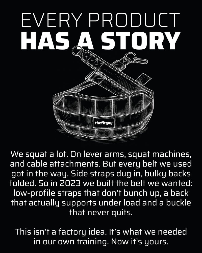 Ultimate Belt for Belt Squats, Rack Attachment and Squat Machine, Structured Back Support, Stays Low During Down Movement, Padded Hip & Thigh Area, Buckle Strap - No Sliding Down, Heavy Duty - BeesActive Australia