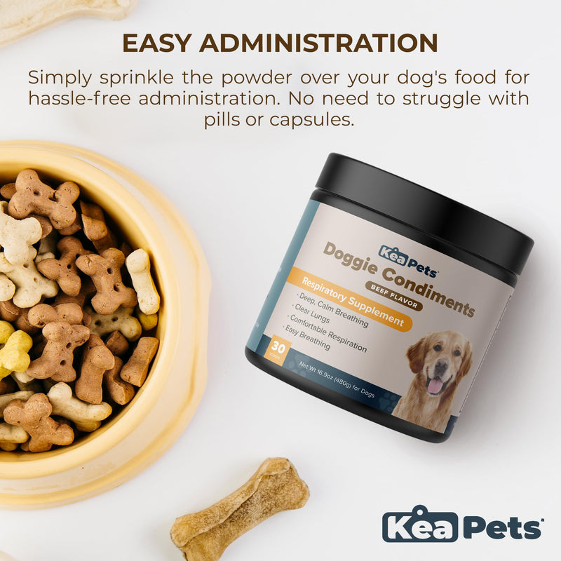 Doggie Condiments Pet Respiratory Support A Natural Dog Supplement for Optimal Dog Breathing, Clear Sinuses, Coughing, Sneezing and Congestion Relief for Dogs - PawsPlanet Australia