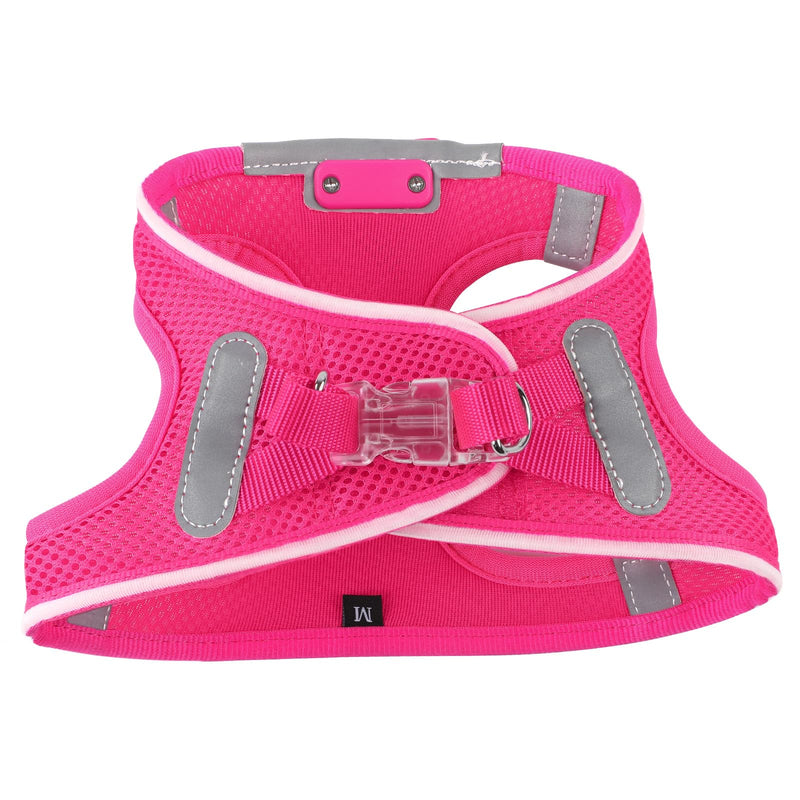 Light Up Dog Harness,Step in Dog Harness for Small Medium Sized Dog,No Pull Reflective Dog Vest Harness 360° High Visibility,LED Pink Dog Harness Rechargeable for Night Walking XS - BeesActive Australia