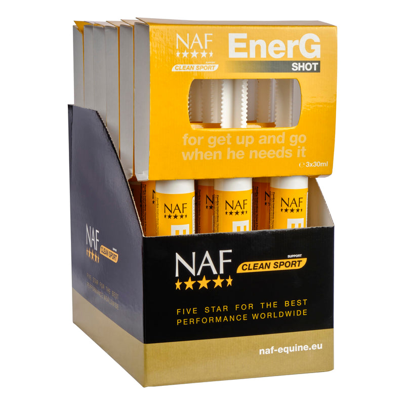 NAF EnerG Shot Syringes 3 x 30ml – Fast-Acting Iron & B Vitamin Boost for Horses – Supports Stamina, Recovery & Performance – Oral Paste Supplement