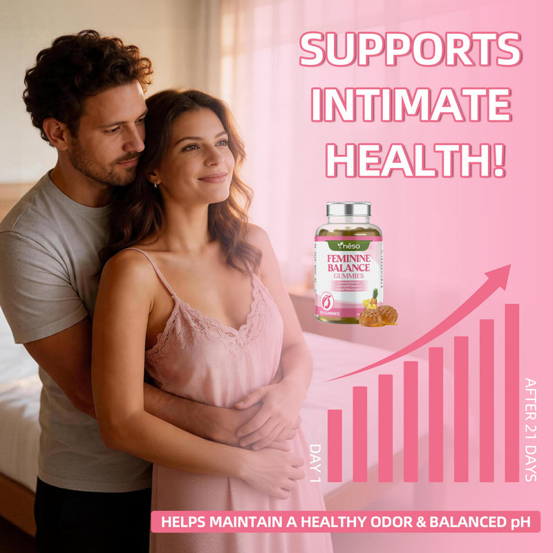 Feminine Balance Gummies for Women’s, Premium Feminine Balance Gummies – Sugar Free Immune & Vaginal Health Support – pH Balance, Pineapple Flavor, 120 Gummies (60 Servings) 60 Count (Pack of 2)