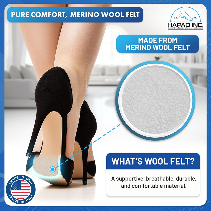 HAPAD Metatarsal Foot Pads for Ball of Foot Pain Relief - Cushion Insoles for Morton's Neuroma, Metatarsalgia Relief - Shoe Inserts for Men & Women - Comfortable Support Pads, Small, 6-Pack 6-Pack (Small)