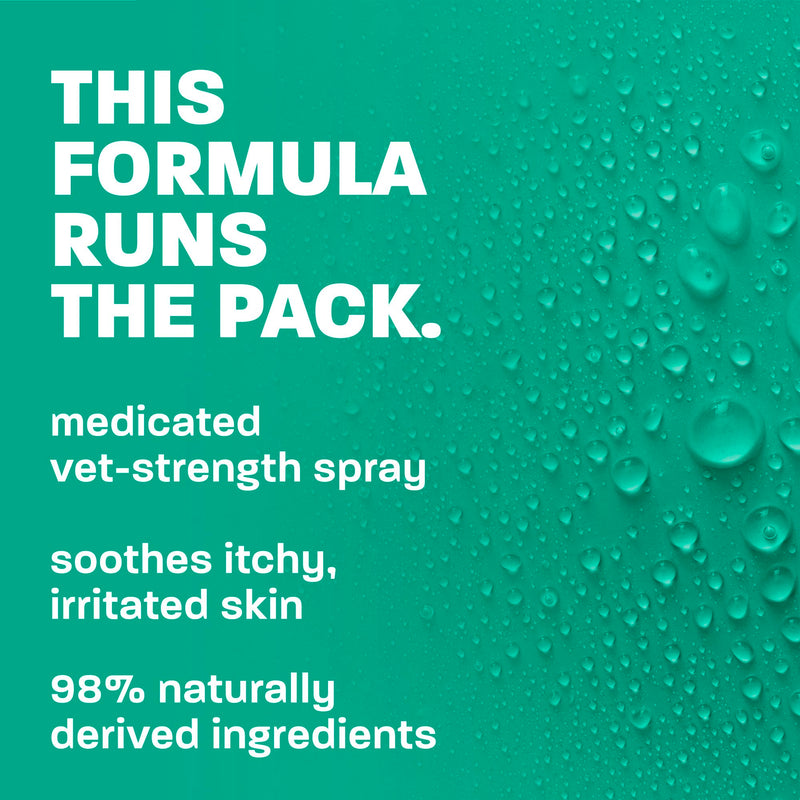 TropiClean Medicated Itch Relief Deodorizing Spray, Oatmeal & Aloe Scented, Dog Perfume with Soothing Aloe, 8 oz.