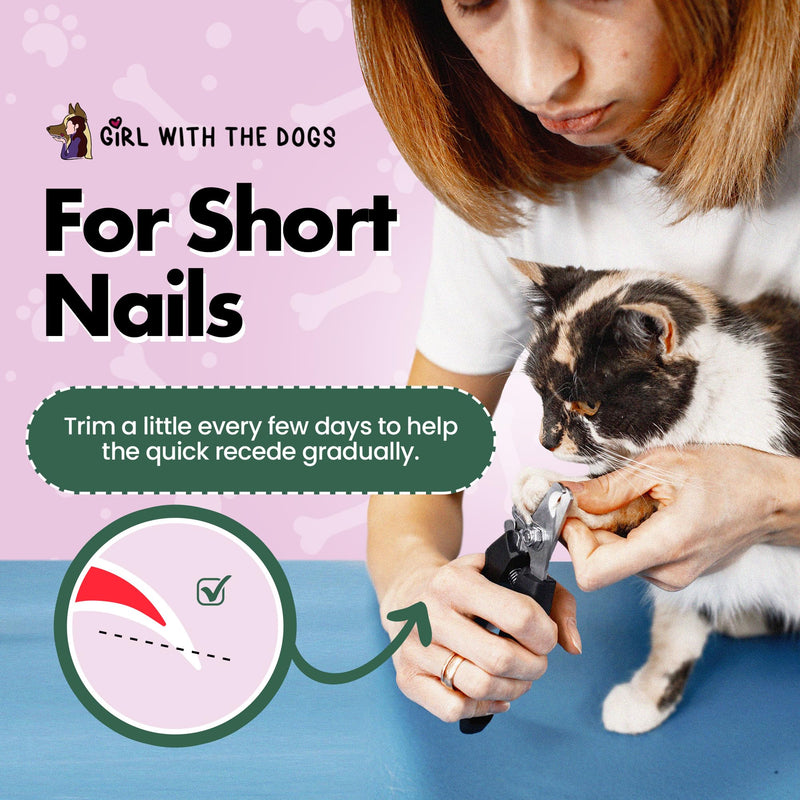Pet Nail Clippers by Girl With The Dogs, Nail Clippers for Grooming and Claw Care for Cats/Dogs (Small) Small