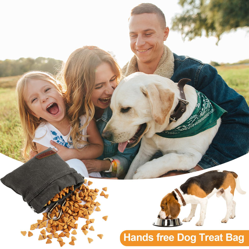 2PC Dog Treat Pouch,Dog Training Treat Reward Bag,Portable Puppy Hand Free Dog Walking Bag,Auto Closing Dog Food Dispenser,Behavior Aids for Puppy Travel or Outdoor(Green Khaki) Green+Khaki - BeesActive Australia