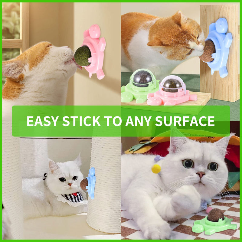 Catnip Ball ‖ Catnip Balls for Cats Wall: silvervine for Cats, 3-Piece Silvervine Catnip Cat Toys for Indoor Cats, Edible Cat nips Organic Ball, Cute Silvervine Cat Toy - BeesActive Australia