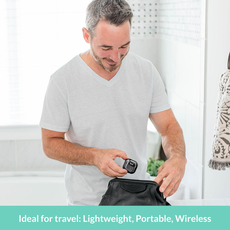 Bril UV-C Toothbrush Sanitizer, Portable Cleaner, Travel Cover, Magnetic Holder, and Rechargeable Case for Any Size Toothbrush, White - BeesActive Australia