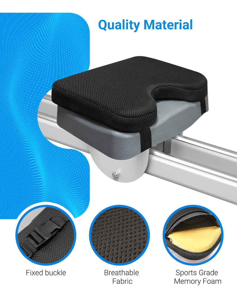 Rowing Machine Seat Cushion, MERACH Rower Seat Cushion, 2 Strap Fixation, Custom Memory Foam, Washable Cover, Ideal for Concept2 and Other Rowing Machines - Rower Accessories and Seat Pad Rowing Machine Seat Cushion - BeesActive Australia