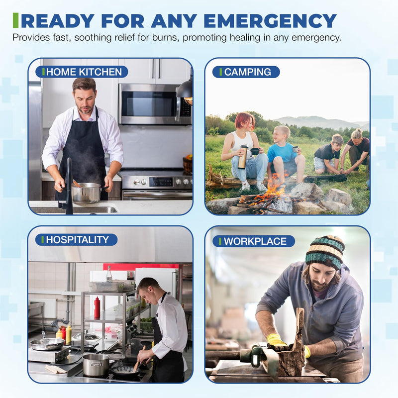 PrimaCare WB-7707 Emergency First Aid Burn Kit – 22-Piece Burn Relief Pack with Burn Gel, Dressings, Gauze, Gloves, Scissors, Bandages – Essential for Home, Office, Camping & Emergency Preparedness - BeesActive Australia