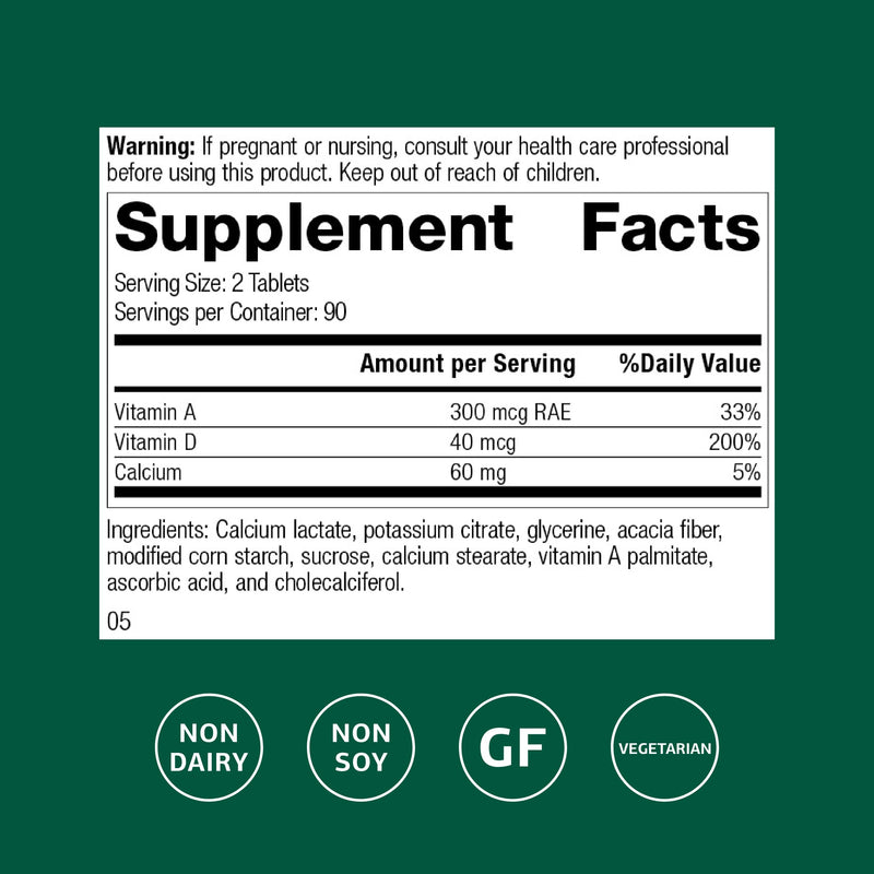 Standard Process Cataplex D, Immune & Bone Health Supplement, 180 Tablets | Supports Immune System, Bone Strength and Bone Health, Supplement Aids Calcium Absorption, With Vitamin D and Antioxidant A