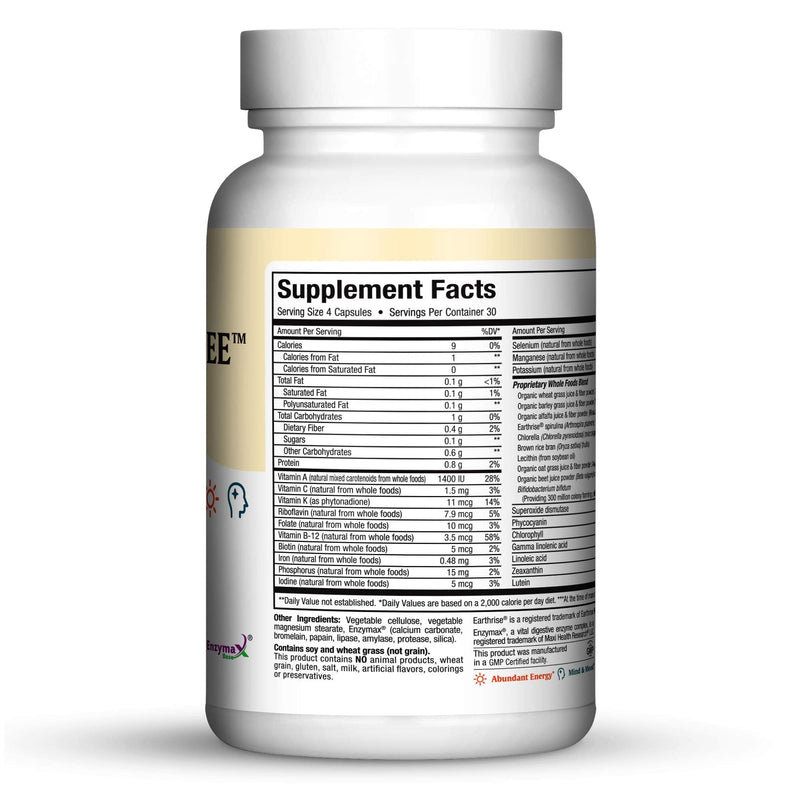 Maxi Health Super Greens Supplements – Whole Food Blend for Energy & Immune Support – Vegetable Supplements for Adults with Vitamins, Minerals, Spirulina, & More – Vegan, 120 Kosher Capsules Unflavored 120 Count (Pack of 1)