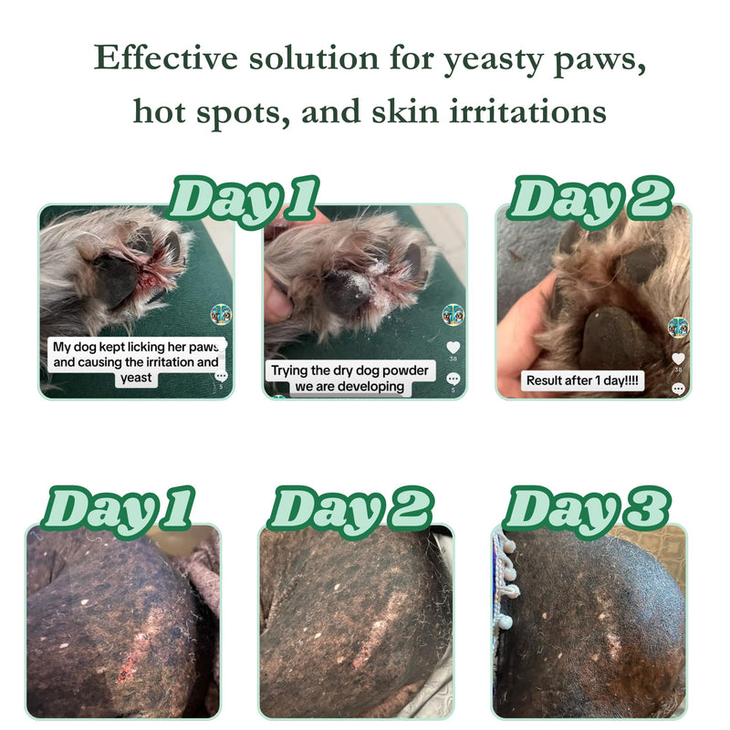 Dog Powder for Itchy Skin, Hot Spots & Yeasty Paws – Dry Shampoo for Sensitive Skin with Probiotics, Antioxidants & Prebiotics - Waterless - PawsPlanet Australia