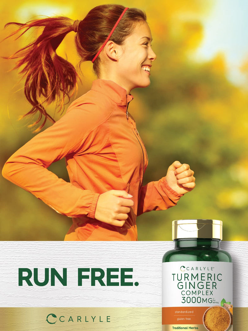 Carlyle Turmeric and Ginger Supplement 3000 mg | 120 Softgel Capsules | Turmeric Curcumin Complex | Non-GMO, Gluten Free - BeesActive Australia