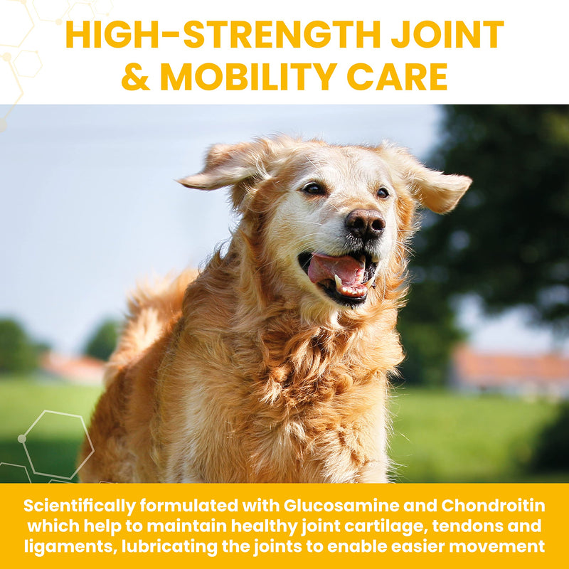 Vetzyme High Strength Flexible Joint Supplements for Senior Dogs (90 Tablets) - Hip and Joint Care with Chondroitin and Glucosamine, Tasty Chicken Flavour 90 tablets