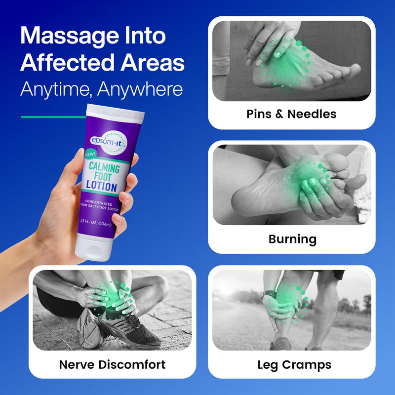 EPSOM-IT Starter Pack: Magnesium Cream for Feet, Ankles, Legs, Back & Neck - Soothing Nerve, Muscle & Calming Foot Rubs for Stiffness & Comfort - Epsom Salt Magnesium Sulfate - 3.5oz, 3-Pack 3.5 Fl Oz (Pack of 3)