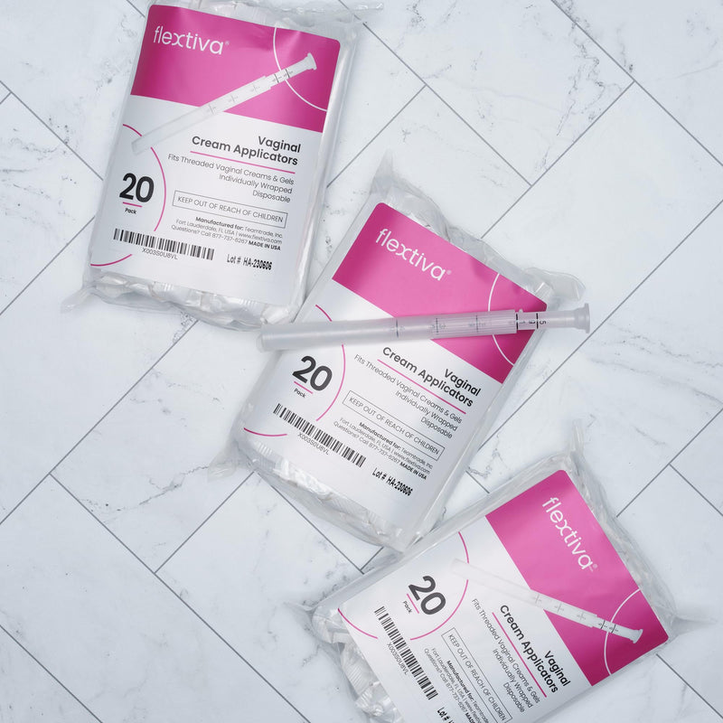 Disposable Plastic Vaginal Cream Applicators - Threaded End to Fit OTC Gel or Cream Products - Accurate Dosage Markings Measurements - 20 Pack - BeesActive Australia