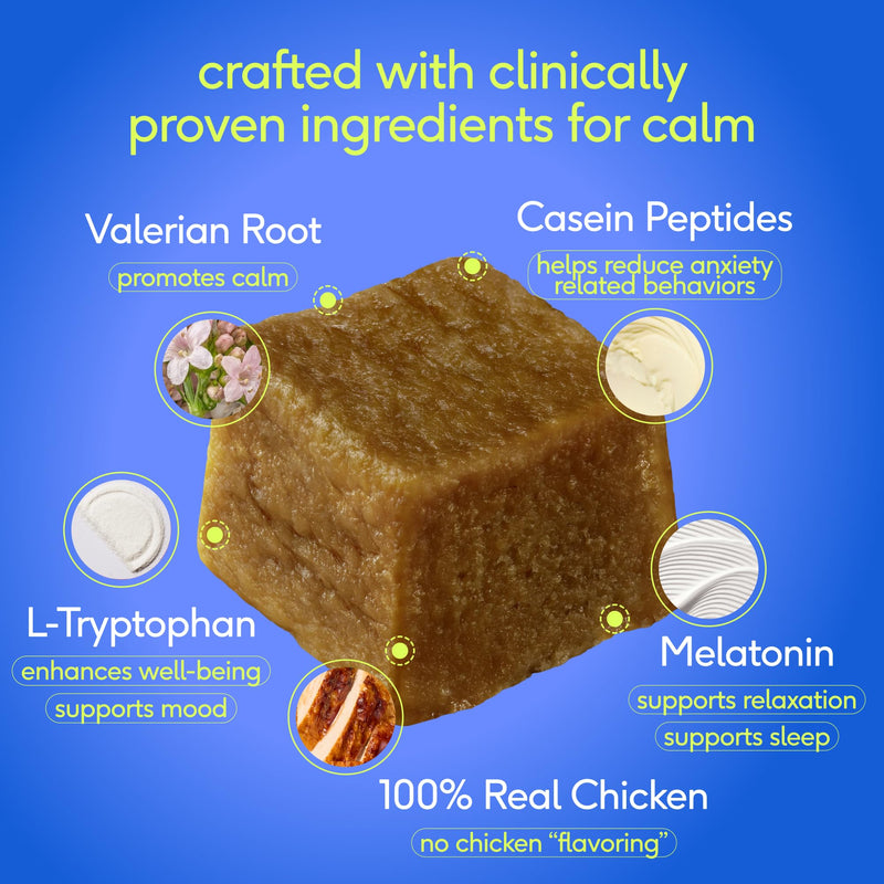 Native Pet Advanced Calming Chews for Dogs & 3 Medium Yak Cheese Himalayan Dog Chews - Long Lasting Dental Sticks for Medium Breeds Supports Mental Enrichment & Helps with Anxiety Related Behavior