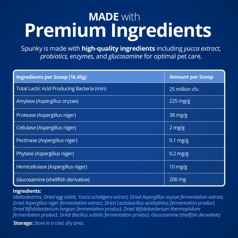 PROTHRIVE Spunky Digestive Supplement - Probiotics, Digestive Enzymes, Joint Support for Cats and Dogs | Pet Probiotics for Dogs and Cats - 8oz