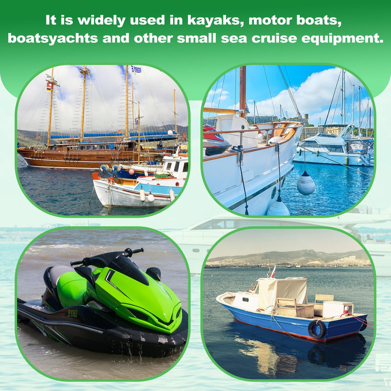 4 Pcs Boat Bungee Dock Lines, 4 Feet Mooring Rope for Docking Stretches to 6 Feet, Mooring Line Boat Accessories Docking Ropes PWC Dock Ties for Boats (Green and Black) Green and Black 4P - BeesActive Australia