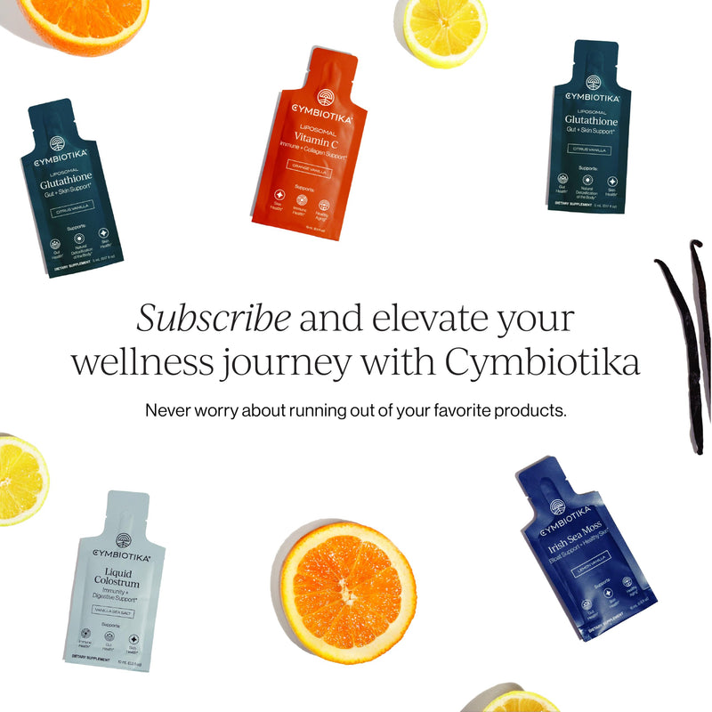 CYMBIOTIKA Liposomal Vitamin C 1000mg with Biotin for Skin | Bioavailable vitamin C & biotin for immunity, collagen & healthy aging. Enhanced absorption. Orange Vanilla, 28 pouches.