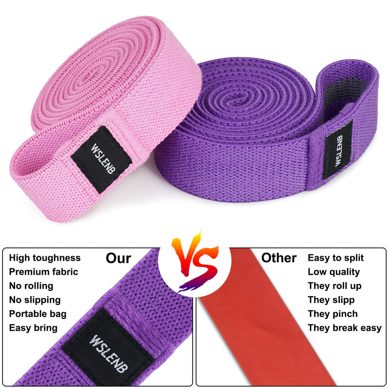 4 Pack Long Resistance Bands Set Fabric for Women Elastic Fitness Bands for Working Out Pull up Assist Exercise Resistance Bands for Men Women Butt and Legs for Home Gym - BeesActive Australia