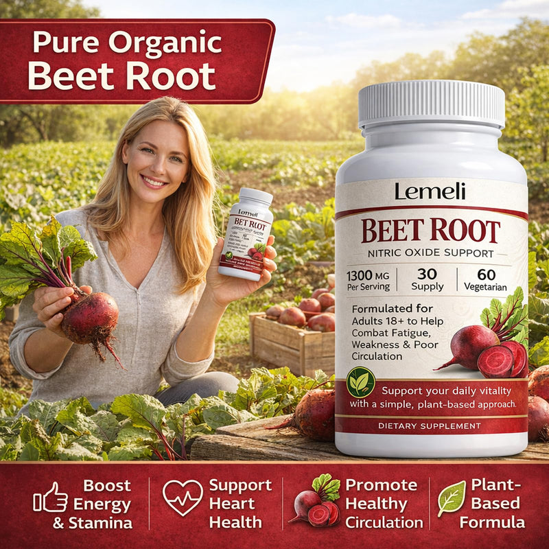 Beetroot, Plant-Based Beet Root Extract Supplement with Vitamin C & Black Pepper – Daily Wellness Formula, Vegan, Non-GMO & Gluten Free, 60 Capsules (1) (1) | Beetroot Extract, Vitamin C & Black Pepper, Plant Based Formula for Energy Routine and Immune...