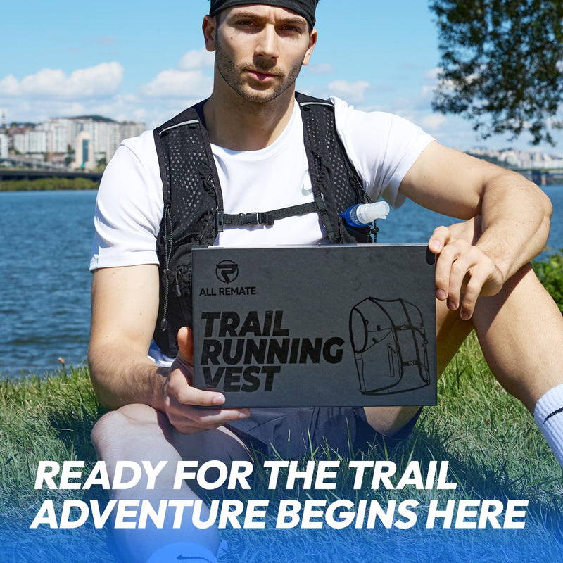 All-in-One Multi Sport Trail Running Vest including Water Bottle, Whistle, 11 Pockets & 6 Straps – Ergonomic Lightweight Reflective Gear - BeesActive Australia