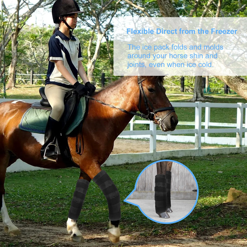 Ice Boot for Horses Set of 2, Horse Boots Horse Leg Wraps, Cooling Horse Leg Wrap for Horse Injuries, Full Coverage Equine Ice Wraps for Hock, Knee, Legs, Boots, and Hooves - BeesActive Australia