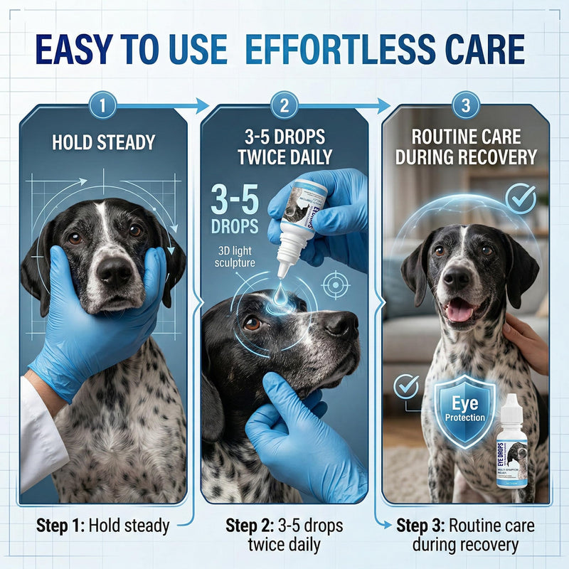 Dog Eye Drops for Infection 2Pack, Gentle Eye Drops for Dogs & Cats, Non-Irritating & Antiseptic Eye Drops to Remover Tear Stain for Pets 10 ml (Pack of 2)