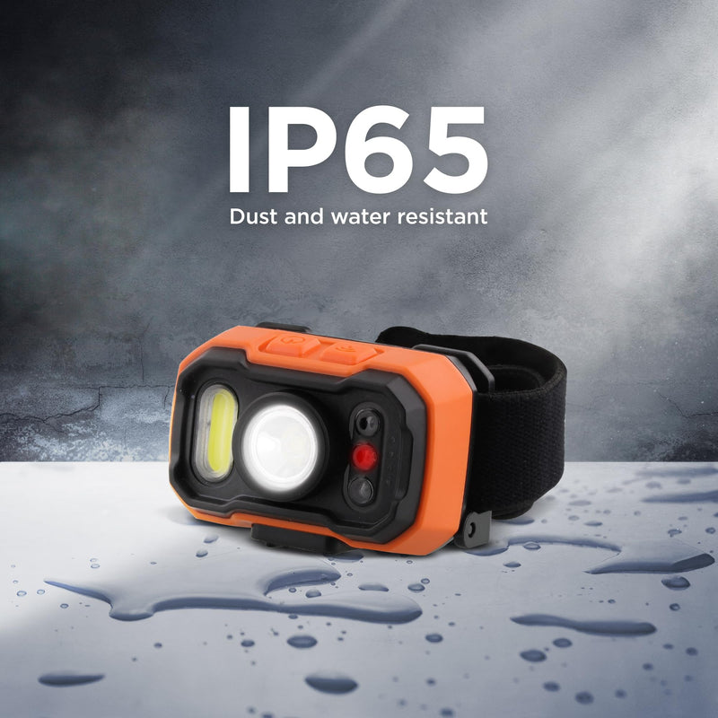BLACK+DECKER Rechargeable Headlamp with Wave Sensor, Ultra Bright 1,000 Lumens LED Head Light, Adjustable 90° Tilt, 7 Lighting Modes, IP65 Waterproof, Fits Over Helmet, 14 Hour Head Lamp for Camping One Pack