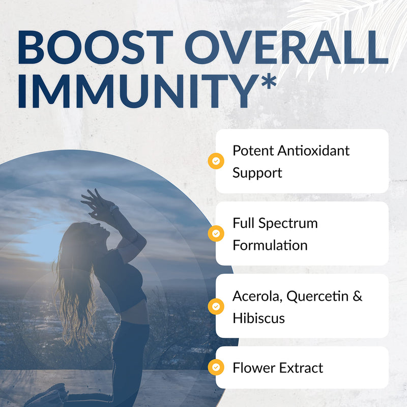 Equilife Full Spectrium Vitamin C Supplement, with Quercetin, 60 Capsules | Antioxidant Formula to Boost Immune Function | Promote Collagen Formation & Stress Reduction | Gluten Free | Non-GMO Capsule