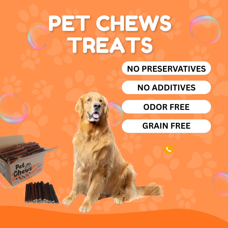 12" Beef Collagen Sticks 10pk - Odor-Free Long Lasting Dog Chews - 100% Natural Rawhide-Free & Dye-Free - No Stain Carpets - Joint Support for Medium & Large Dogs - Healthy Treats.