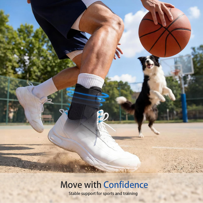 Ankle Brace for Women Men - Ankle Support Brace for Sprained Ankle, Ankle Stabilizer for Achilles, Tendon, Sprain, Injury Recovery, Lace up Ankle wrap for Running, Basketball, Volleyball (Ankle Brace, Medium) Ankle Brace - BeesActive Australia