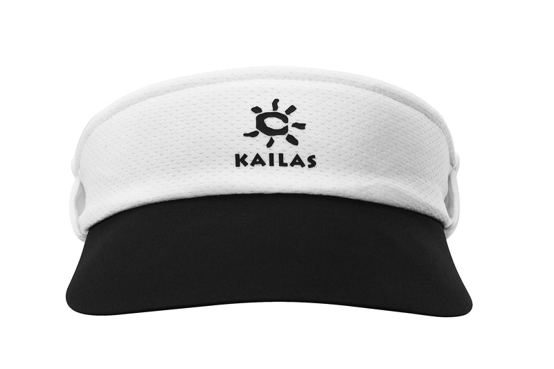 KAILAS Sports Sun Visor Cap Unisex Cotton Ball Hat Outdoor Adjustable Black/White