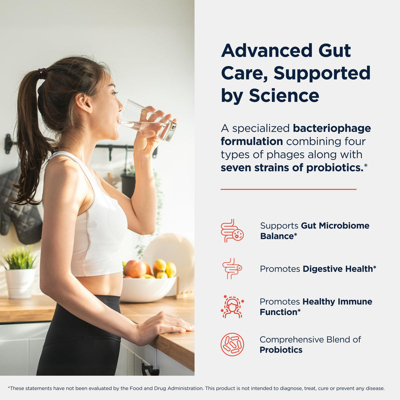 Designs for Health Probiophage DF - Bacteriophage Prebiotic + Probiotic Supplement - Probiotics for Digestion + Immune Support - Dairy Free Pre and Pro Biotics in Delayed Release Capsules (60 Count) | Prebiotic Bacteriophage Blend with Probiotics, For ...
