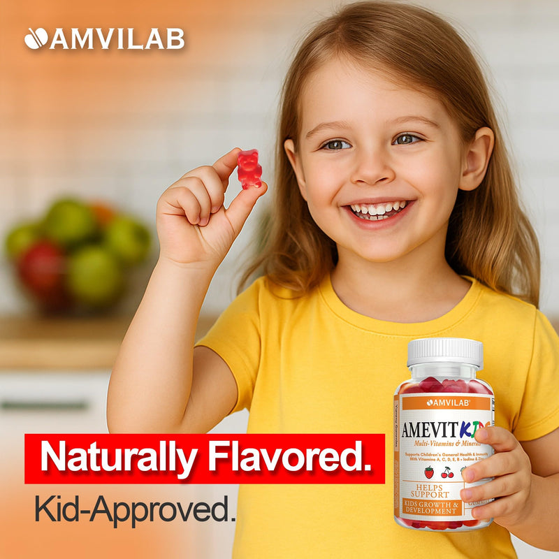 Kids Gummy Multivitamin, Growth & Immunity, 30 ct | Complete daily vitamins for children with essential nutrients; natural fruit flavor, easy to chew Kids Gummy Multivitamin