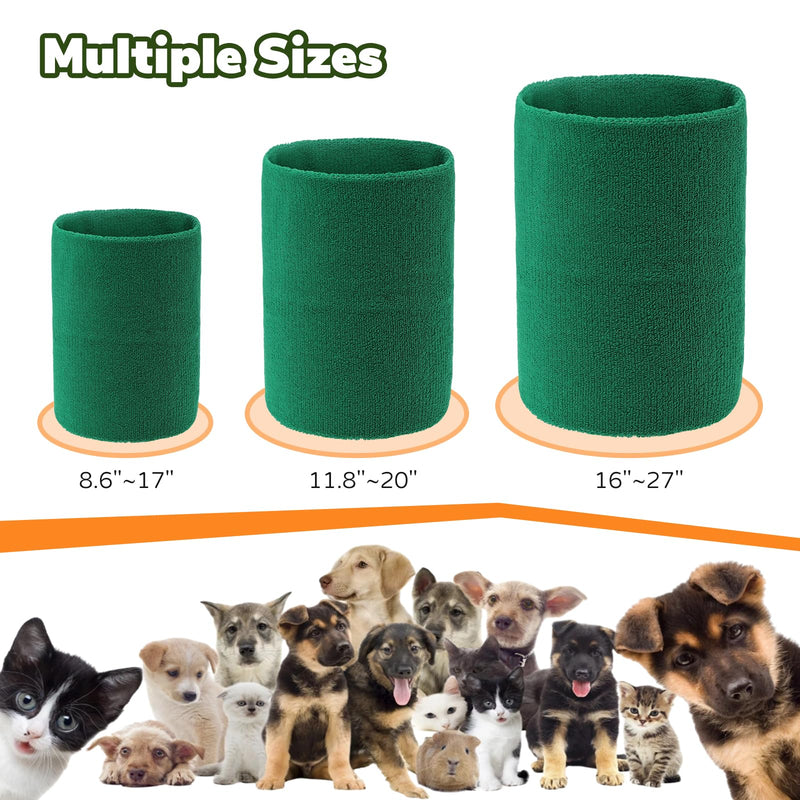 Dog & Cat Calming Band Cat Anxiety Relief Cover,Double Layer Thickened Pet Ears Elastic Neck Band Noise Cancelling Ear Muffs for Anxiety Relief/Noise Protection,Grooming,Thunder,Fireworks Medium Green